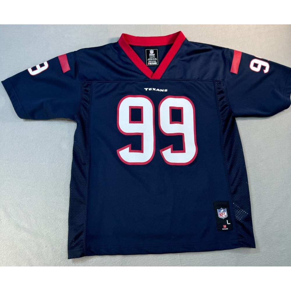 JJ Watt Jersey Houston Texans NFL‎ Jersey Blue #99 Youth Large (14/16)